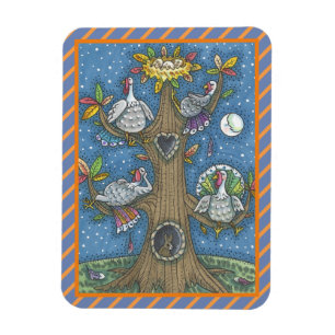 TURKIJE TREE, THANKSGIVING FUNNY GOBBLERS MAGNET MAGNEET