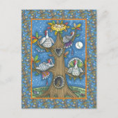 TURKIJE TREE, THANKSGIVING FUNNY GOBBLERS ROOST FEESTDAGENKAART (Voorkant)