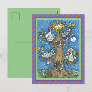 TURKIJE TREE, THANKSGIVING FUNNY GOBBLERS ROOST FEESTDAGENKAART