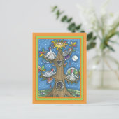 TURKIJE TREE, THANKSGIVING FUNNY GOBBLERS ROOST FEESTDAGENKAART (Staand voorkant)