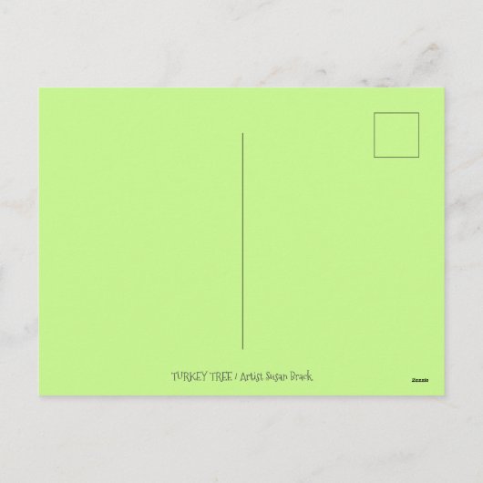 TURKIJE TREE, THANKSGIVING FUNNY GOBBLERS ROOST FEESTDAGENKAART (Achterkant)