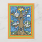 TURKIJE TREE, THANKSGIVING FUNNY GOBBLERS ROOST FEESTDAGENKAART (Voorkant)