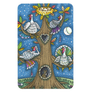 TURKIJE TREE, THANKSGIVING FUNNY GOBBLERS ROOST MAGNEET