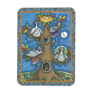 TURKIJE TREE, THANKSGIVING FUNNY GOBBLERS ROOST MAGNEET