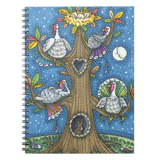 TURKIJE TREE, THANKSGIVING FUNNY GOBBLERS ROOST NOTITIEBOEK (Voorkant)