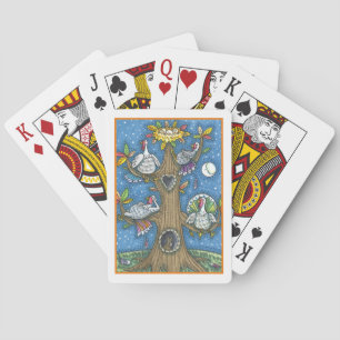 TURKIJE TREE, THANKSGIVING FUNNY GOBBLERS ROOST POKERKAARTEN