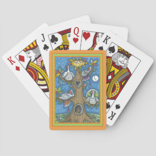 TURKIJE TREE, THANKSGIVING FUNNY GOBBLERS ROOST POKERKAARTEN
