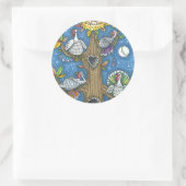 TURKIJE TREE, THANKSGIVING FUNNY GOBBLERS ROOST RONDE STICKER (Tas)
