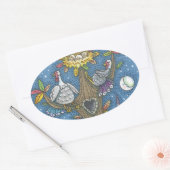 TURKIJE TREE, THANKSGIVING GOBBLERS STICKERS Ovaal (Envelop)