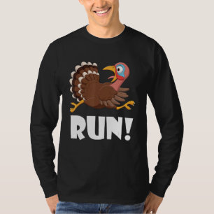 Turkije trot adult runnen kostumeffect runt Thanks T-shirt