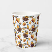 Turkije Trot Fun Run 5k Thanksgiving Running Desig Papieren Bekers (Achterkant)