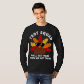 Turkije Trot Squad Race Grappige Thanksgiving Hard T-shirt (Voorkant volledig)
