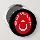 Turkije (Turkije) COA Ronde Button 4,0 Cm (Voorkant /achterkant)