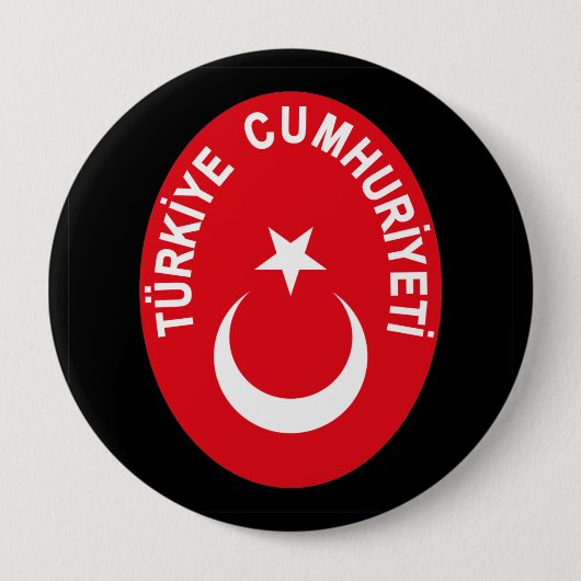 Turkije (Turkije) COA Ronde Button 4,0 Cm (Voorkant)