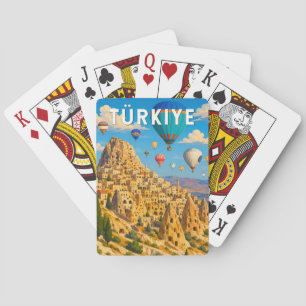 Turkije Turkiye Illustratie Reis Kunst Vintage Pokerkaarten