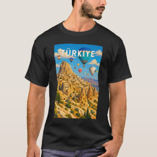 Turkije Turkiye Illustratie Reis Kunst Vintage T-shirt
