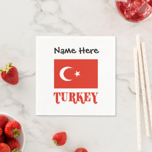Turkije Turkse Vlag Gepersonaliseerde Naam Servet