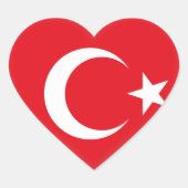 Turkije (Turkse vlag) Hart Sticker (Voorkant)