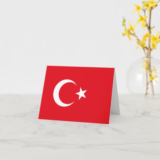 Turkije (Turkse vlag) Kaart (Gele Bloem)