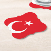 Turkije (Turkse vlag) Kartonnen Onderzetters (Gekanteld)
