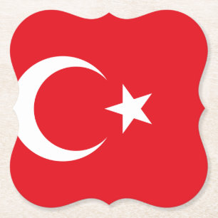Turkije (Turkse vlag) Kartonnen Onderzetters
