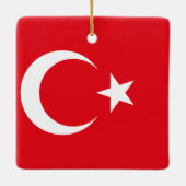 Turkije (Turkse vlag) Keramisch Ornament (Achterkant)