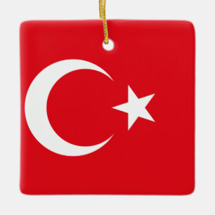 Turkije (Turkse vlag) Keramisch Ornament