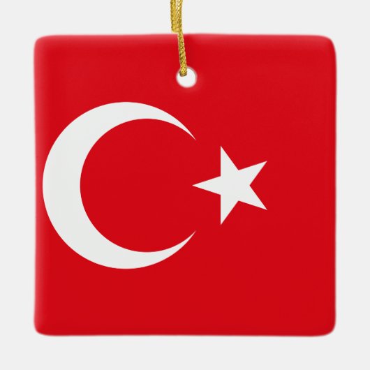 Turkije (Turkse vlag) Keramisch Ornament (Voorkant)