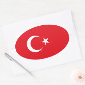 Turkije/Turkse vlag Ovale Sticker (Envelop)