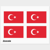 Turkije/Turkse vlag Rechthoekige Sticker (Vel)
