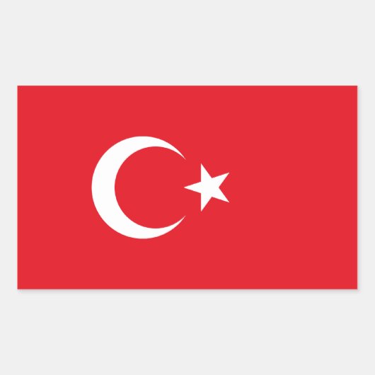 Turkije/Turkse vlag Rechthoekige Sticker (Voorkant)