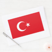 Turkije/Turkse vlag Rechthoekige Sticker (Envelop)