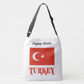 Turkije Turkse vlag Rode Personalisatie Crossbody Tas (Achterkant)