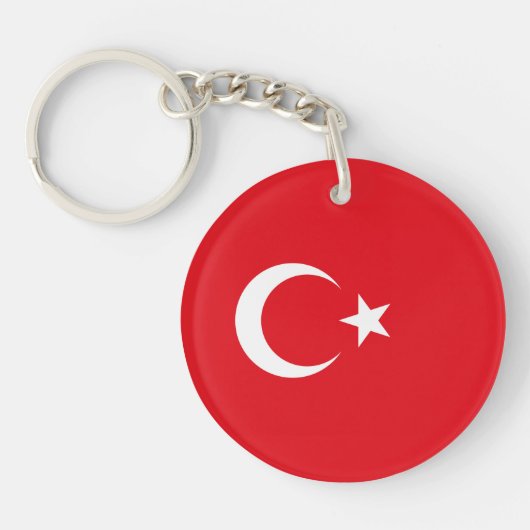 Turkije - Turkse vlag Sleutelhanger (Voorkant)