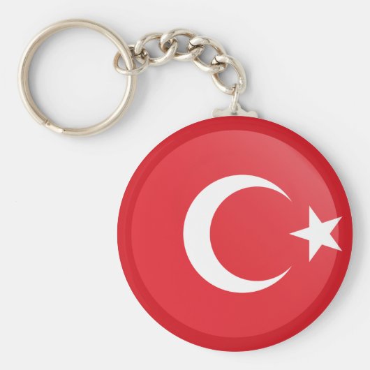 Turkije (Turkse vlag) Sleutelhanger (Voorkant)