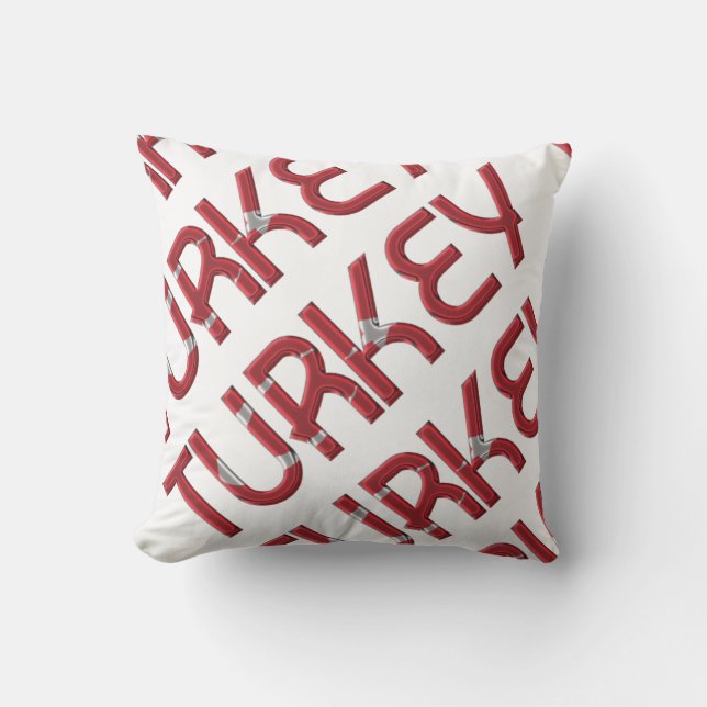 Turkije Turkse vlag Typografie Souvenir Buitenkussen (Voorkant)