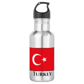 Turkije (Turkse vlag) Waterfles (Voorkant)