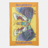 TURKIJE TWINS EN ALLE FIXINS THANKSGIVING TOWEL THEEDOEK (Verticaal)