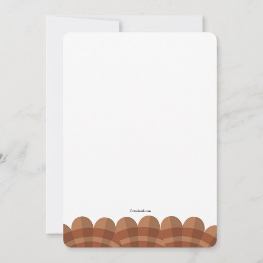 Turkije Veerdergrens-uitnodiging Kaart (Achterkant)