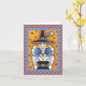 TURKIJE VERDER WITCH, EEN SALEM-THANKSGIVING, blan Kaart (Gele Bloem)