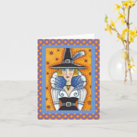 TURKIJE VERDER WITCH, EEN SALEM-THANKSGIVING, blan Kaart (Gele Bloem)