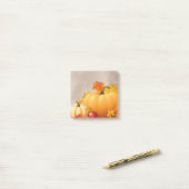 Turkije verlaat pompoenen post-it® notes (Op bureau)