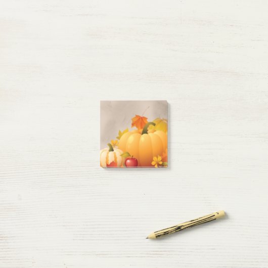 Turkije verlaat pompoenen post-it® notes (Op bureau)