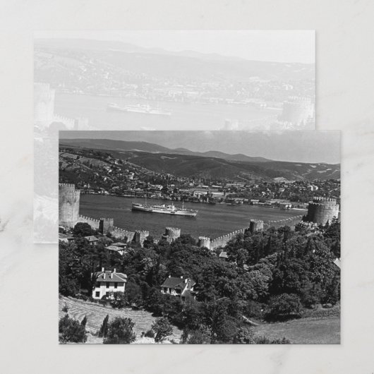  Turkije: vesting Istanbul Bosphorus Briefkaart (Voorkant / Achterkant)