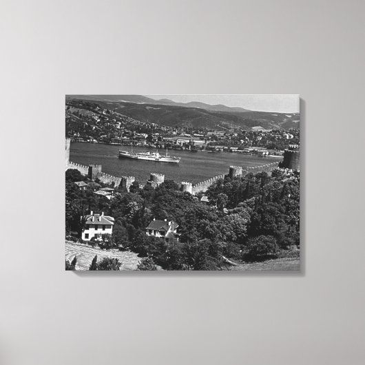 Turkije: vesting Istanbul Bosphorus Canvas Afdruk (Voorkant)