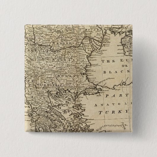 Turkije Vierkante Button 5,1 Cm (Voorkant)