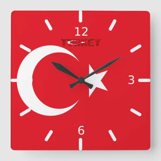 Turkije vierkante klok (Voorkant)