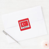 Turkije Vierkante Sticker (Envelop)