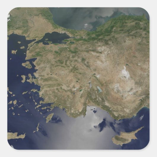 Turkije Vierkante Sticker (Voorkant)