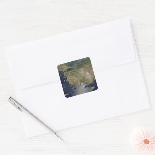 Turkije Vierkante Sticker (Envelop)